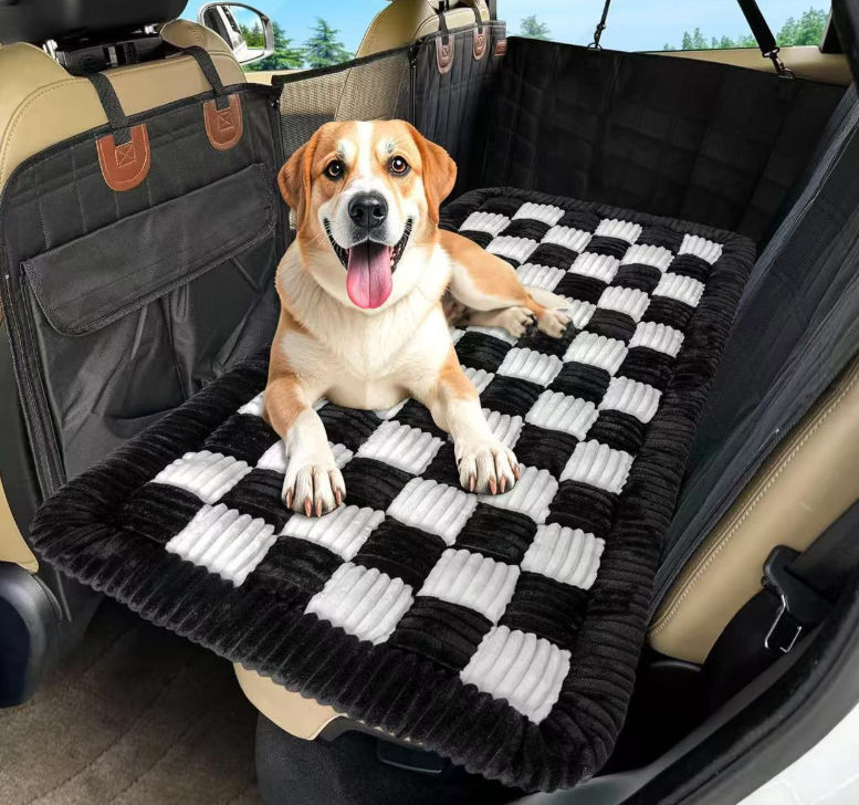 Plush Pet Car Seat Mat & Dog Bed