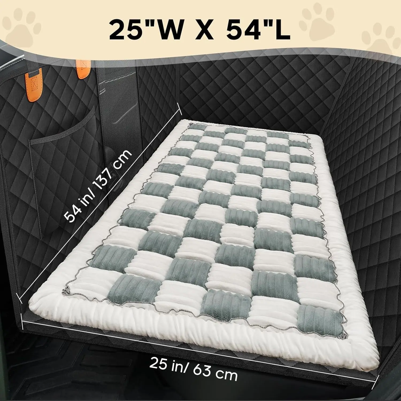 Plush Pet Car Seat Mat & Dog Bed