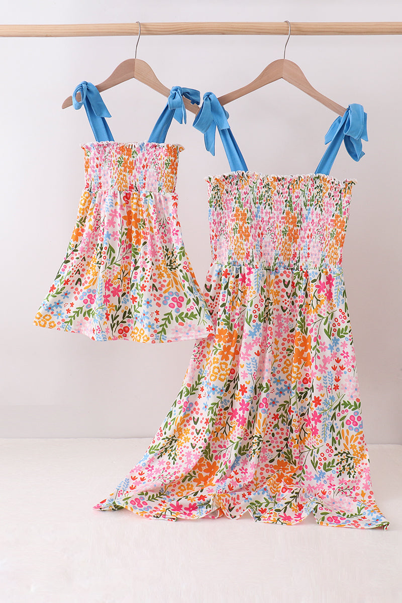 Floral Smocked Mom & Me Dress Set