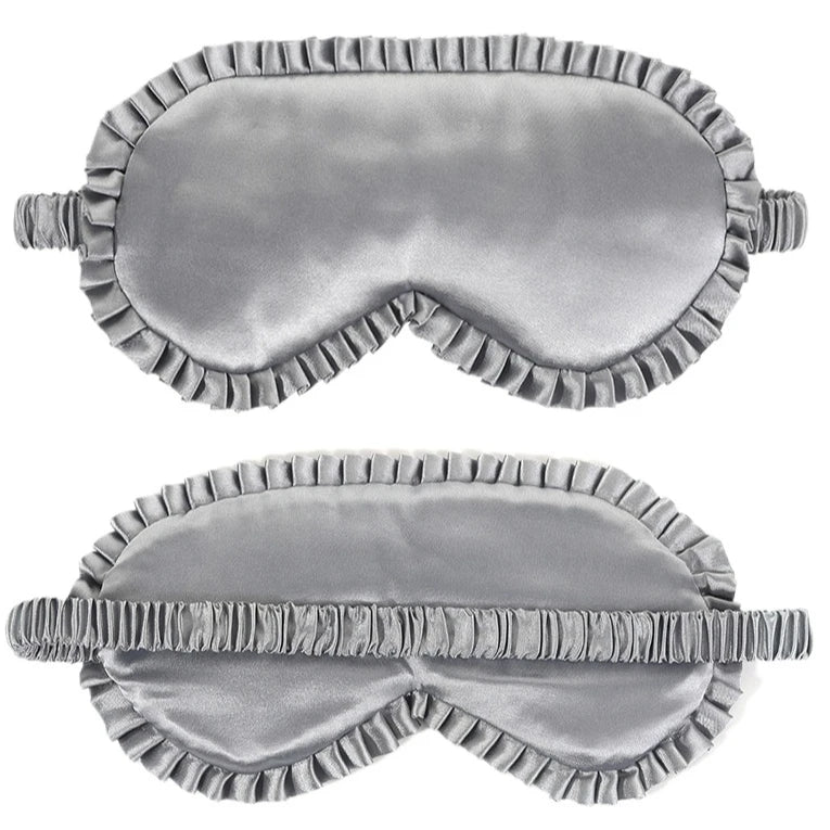 Silk Sleep Mask with Lace Trim