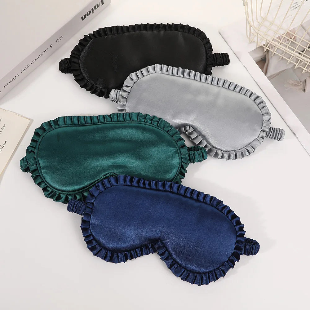 Silk Sleep Mask with Lace Trim