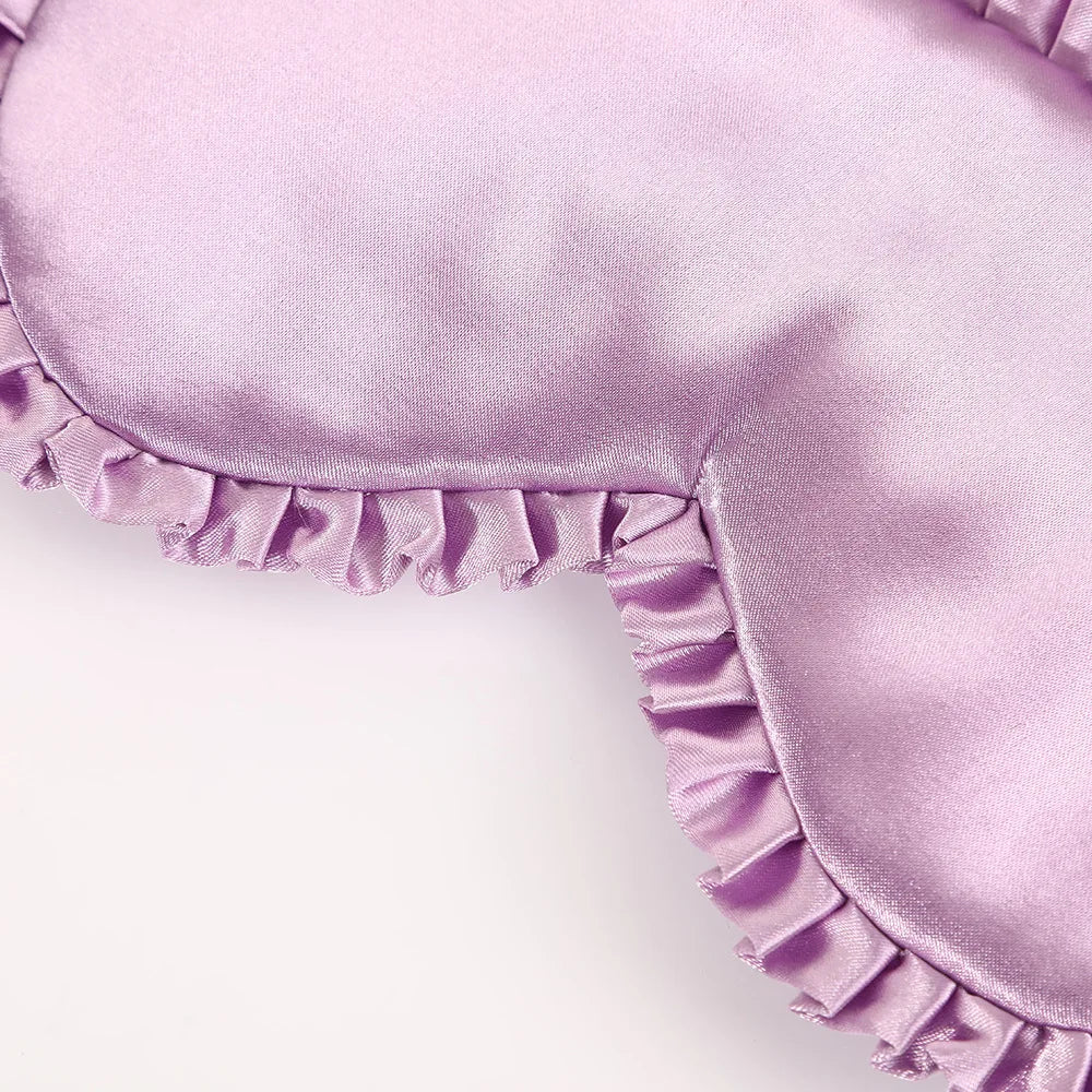 Silk Sleep Mask with Lace Trim