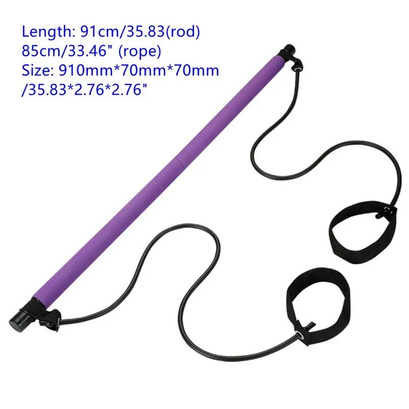 Pilates Bar Stick with Resistance Bands