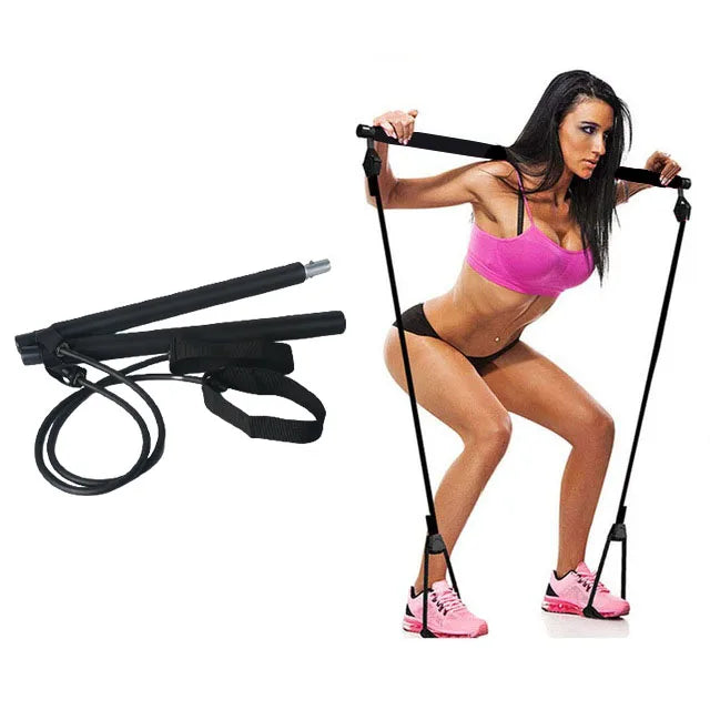 Pilates Bar Stick with Resistance Bands