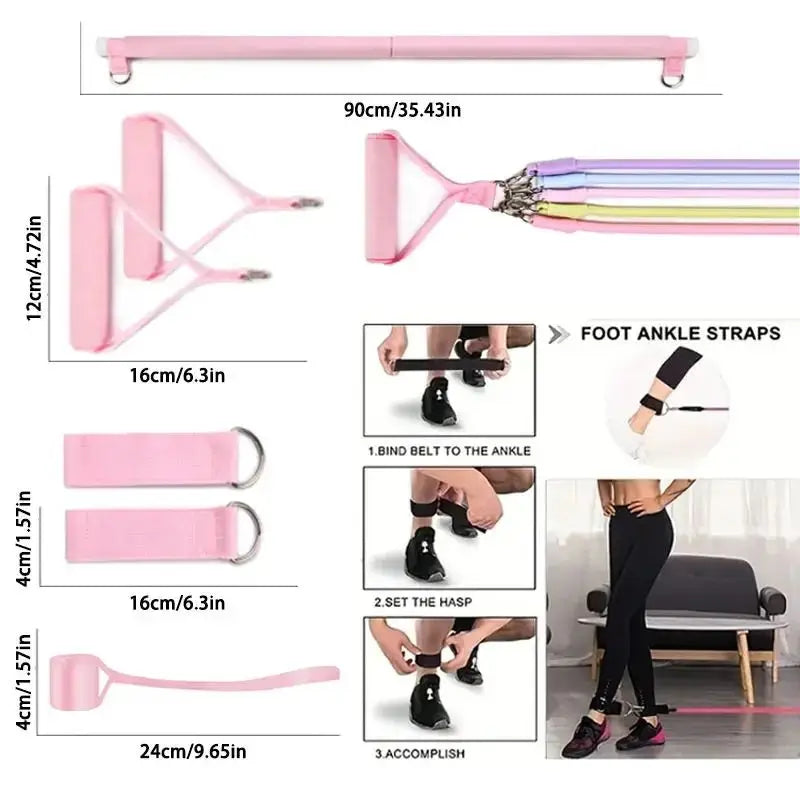 Pilates Bar Kit with Resistance Bands