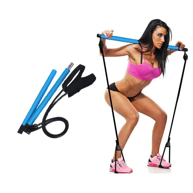 Pilates Bar Stick with Resistance Bands
