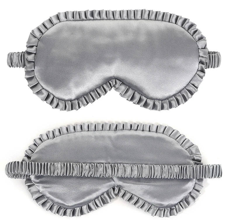 Silk Sleep Mask with Lace Trim