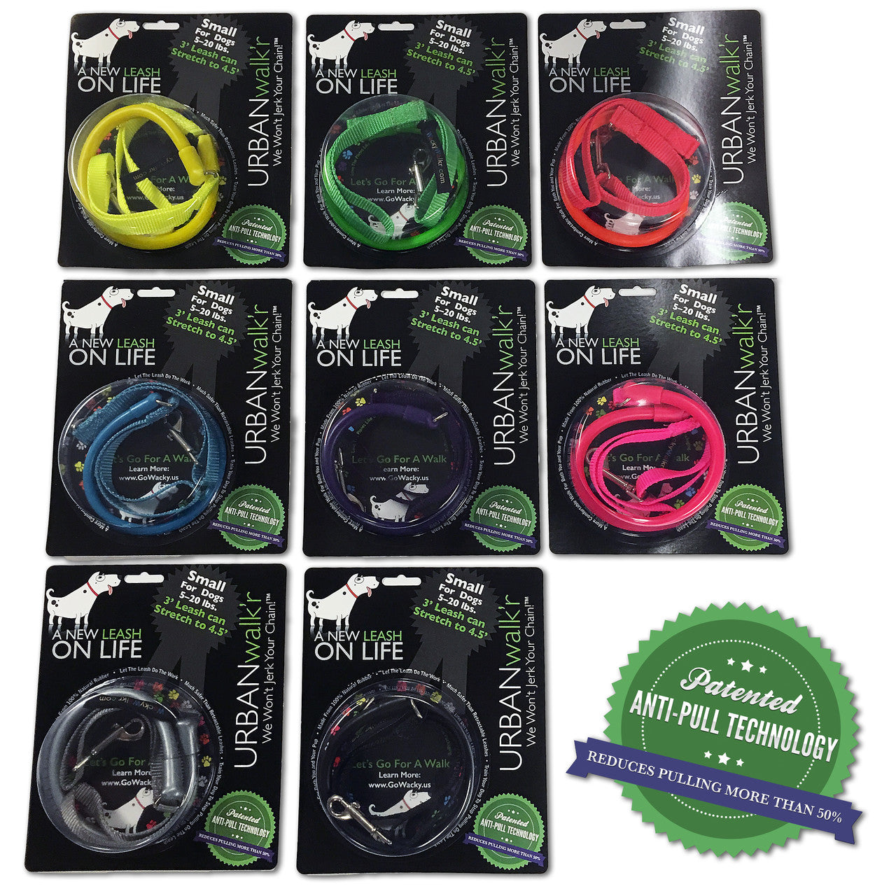 Urban Walk'r No-Pull Dog Leash (3 ft)