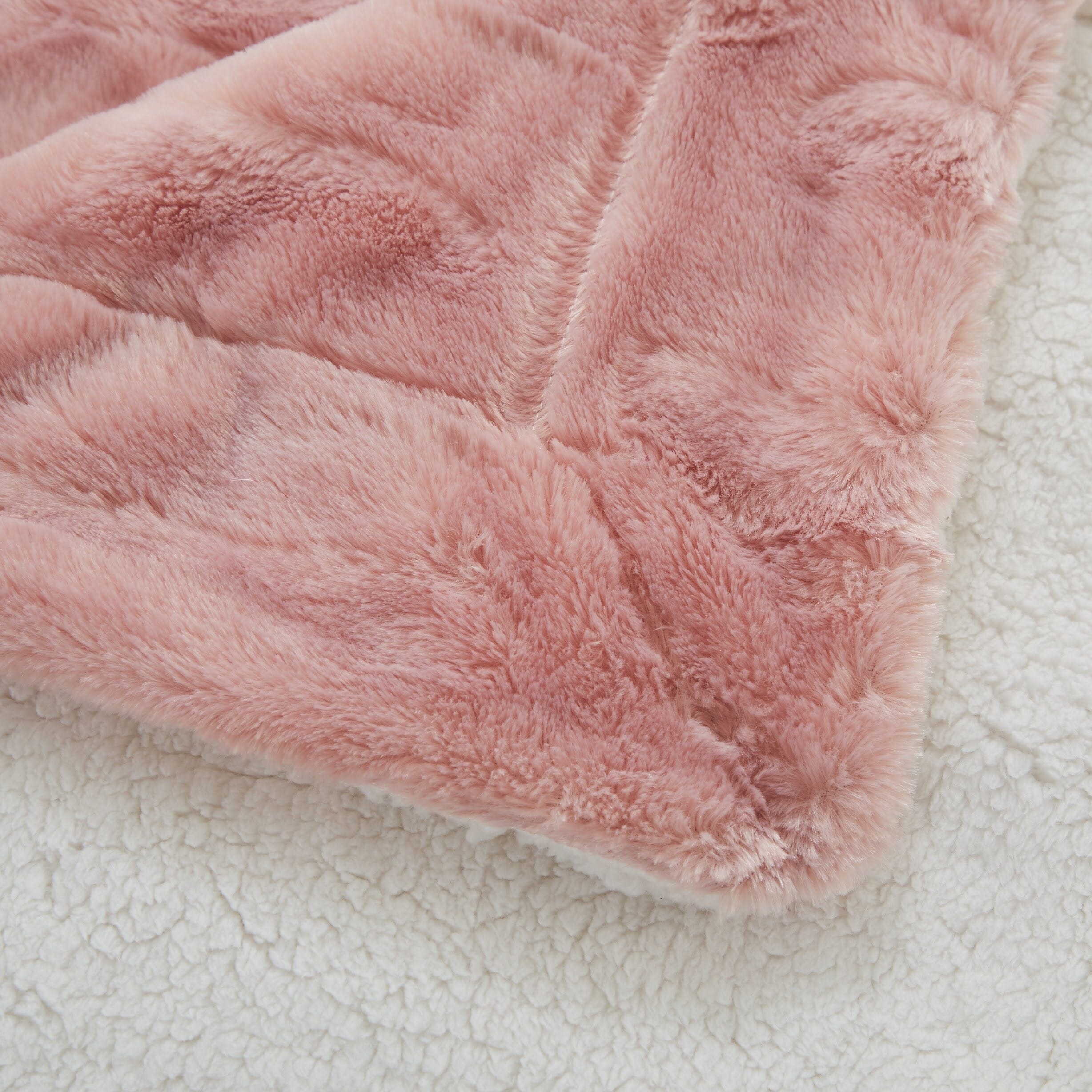 Rose Gold Pink Throw Blanket