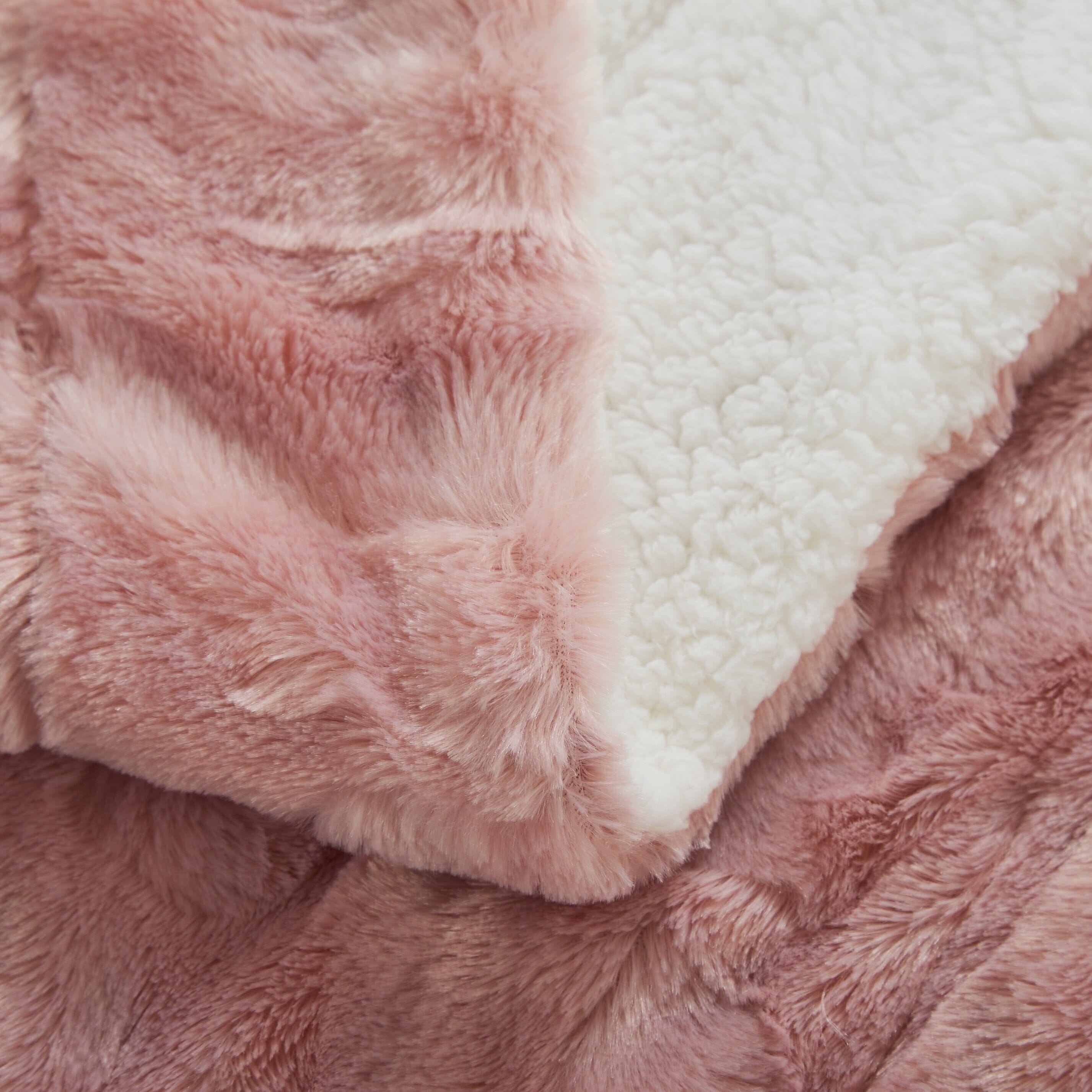 Rose Gold Pink Throw Blanket