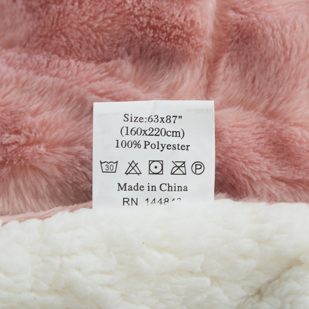 Rose Gold Pink Throw Blanket
