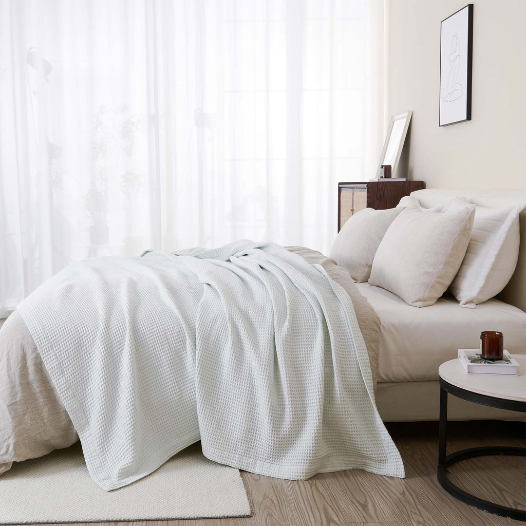 100% Cotton Waffle Weave Blanket