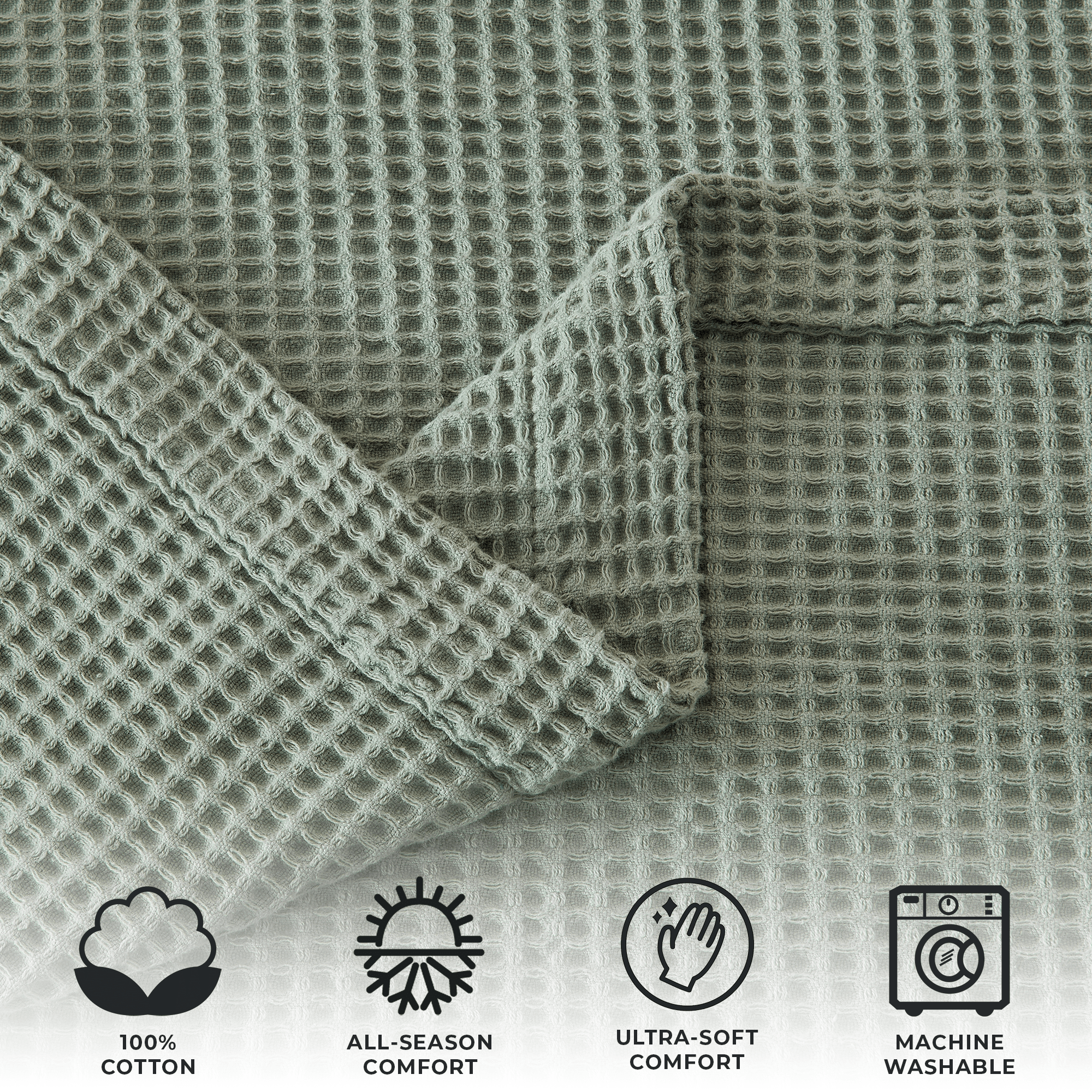 100% Cotton Waffle Weave Blanket
