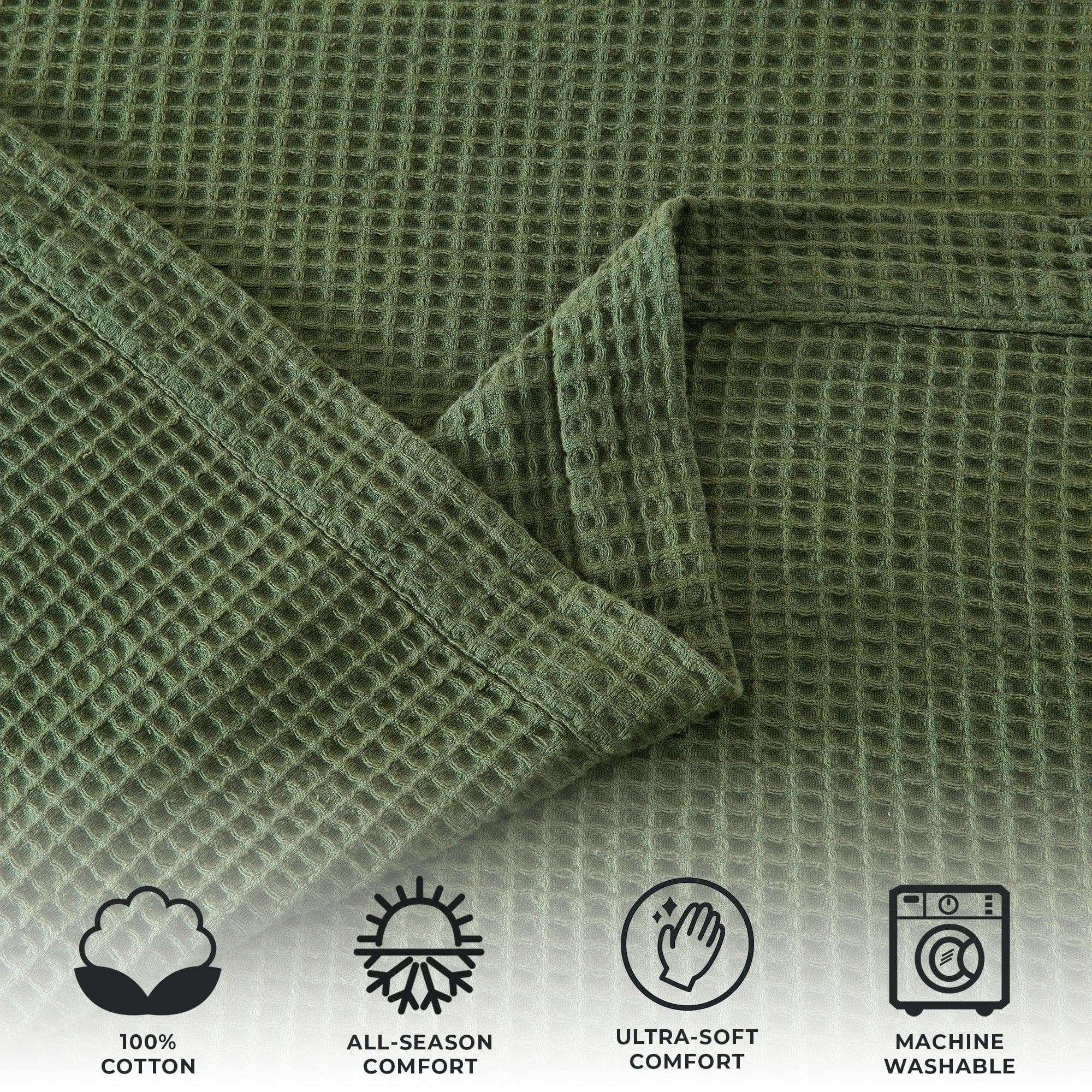100% Cotton Waffle Weave Blanket