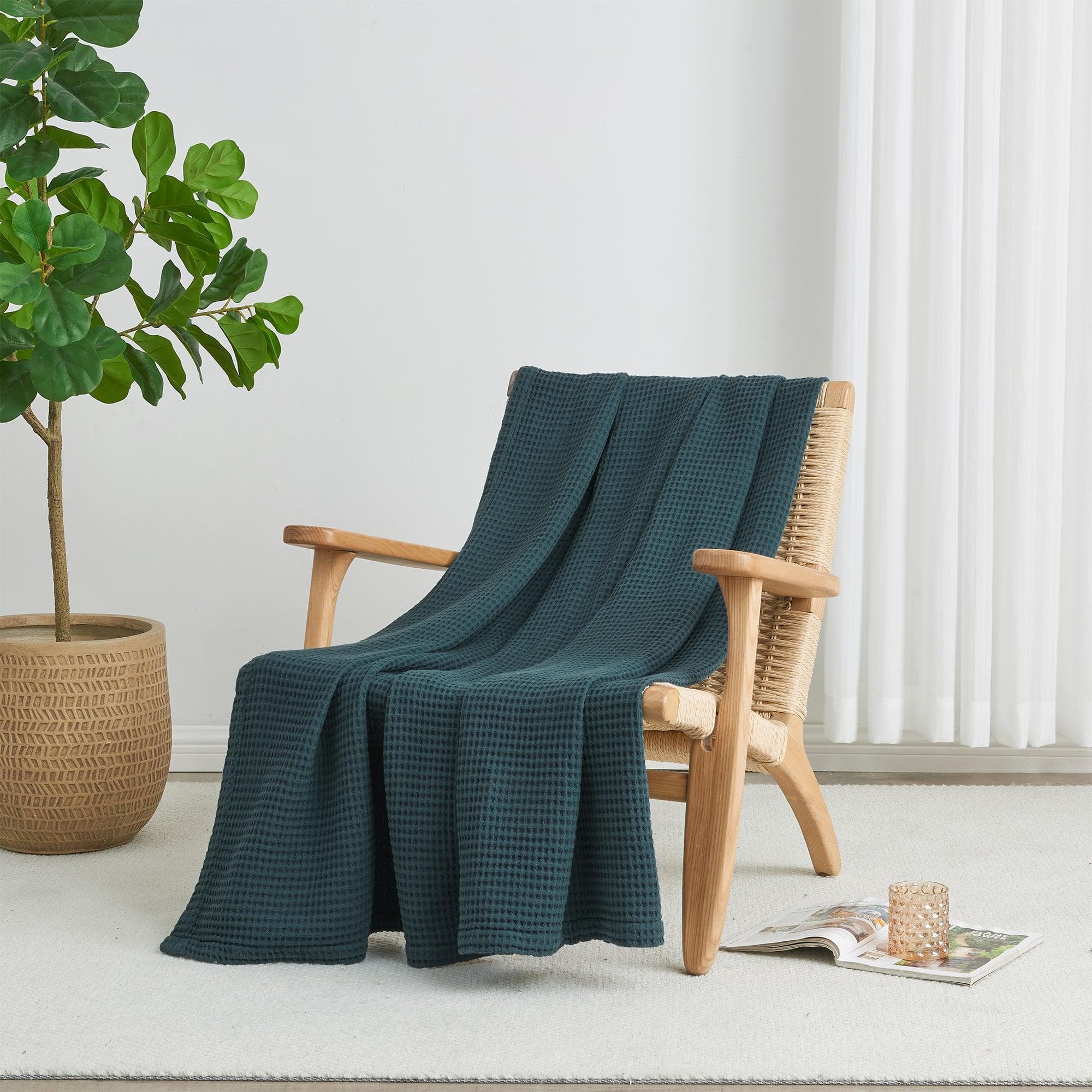 100% Cotton Waffle Weave Blanket