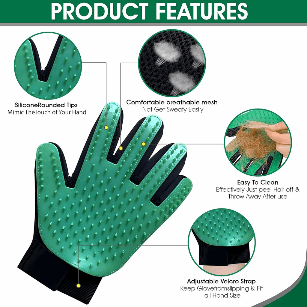 Silicone Pet Grooming & Deshedding Gloves