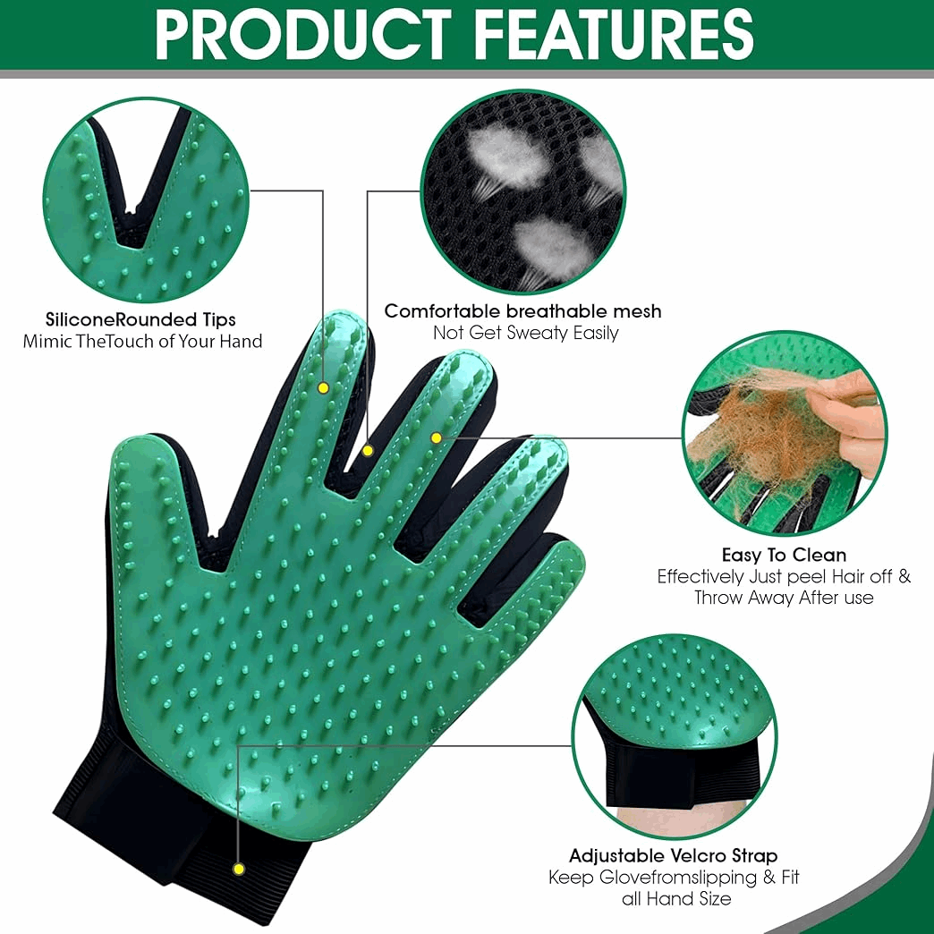 Silicone Pet Grooming & Deshedding Gloves