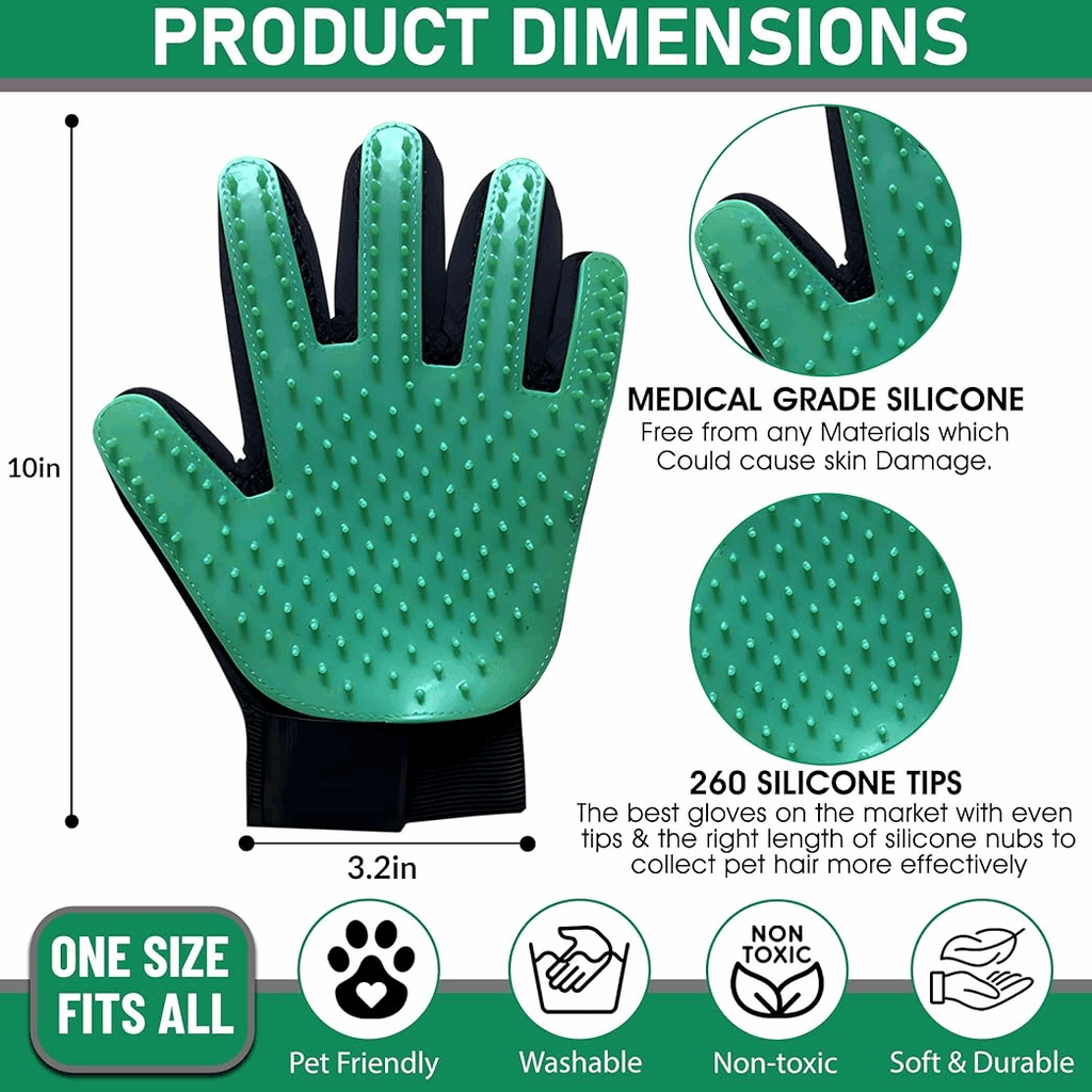Silicone Pet Grooming & Deshedding Gloves