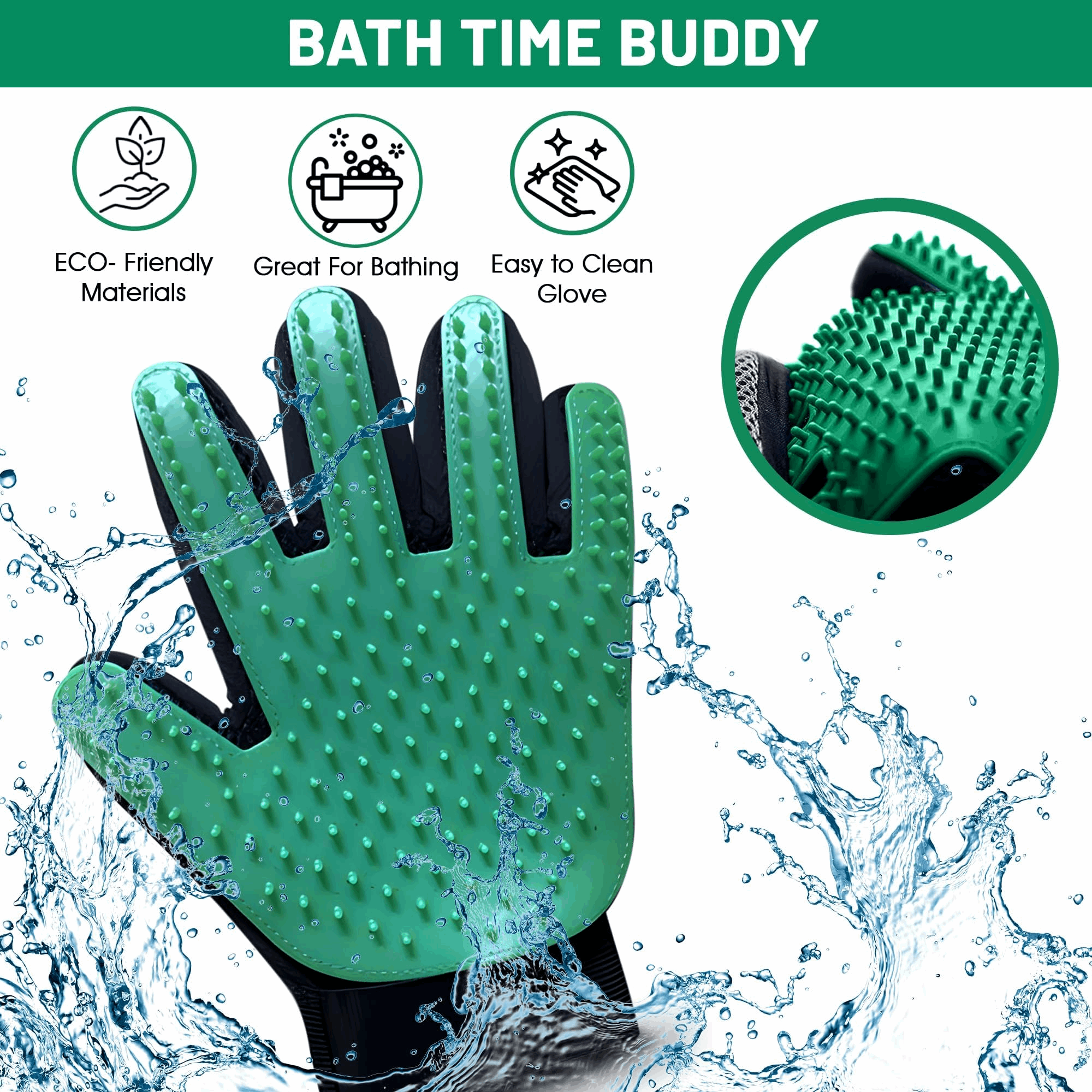 Silicone Pet Grooming & Deshedding Gloves