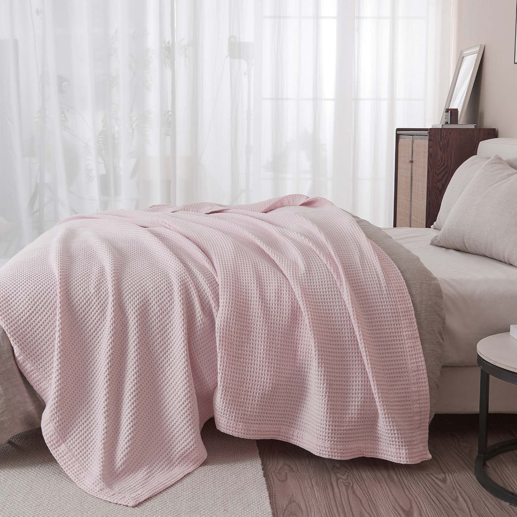 100% Cotton Waffle Weave Blanket