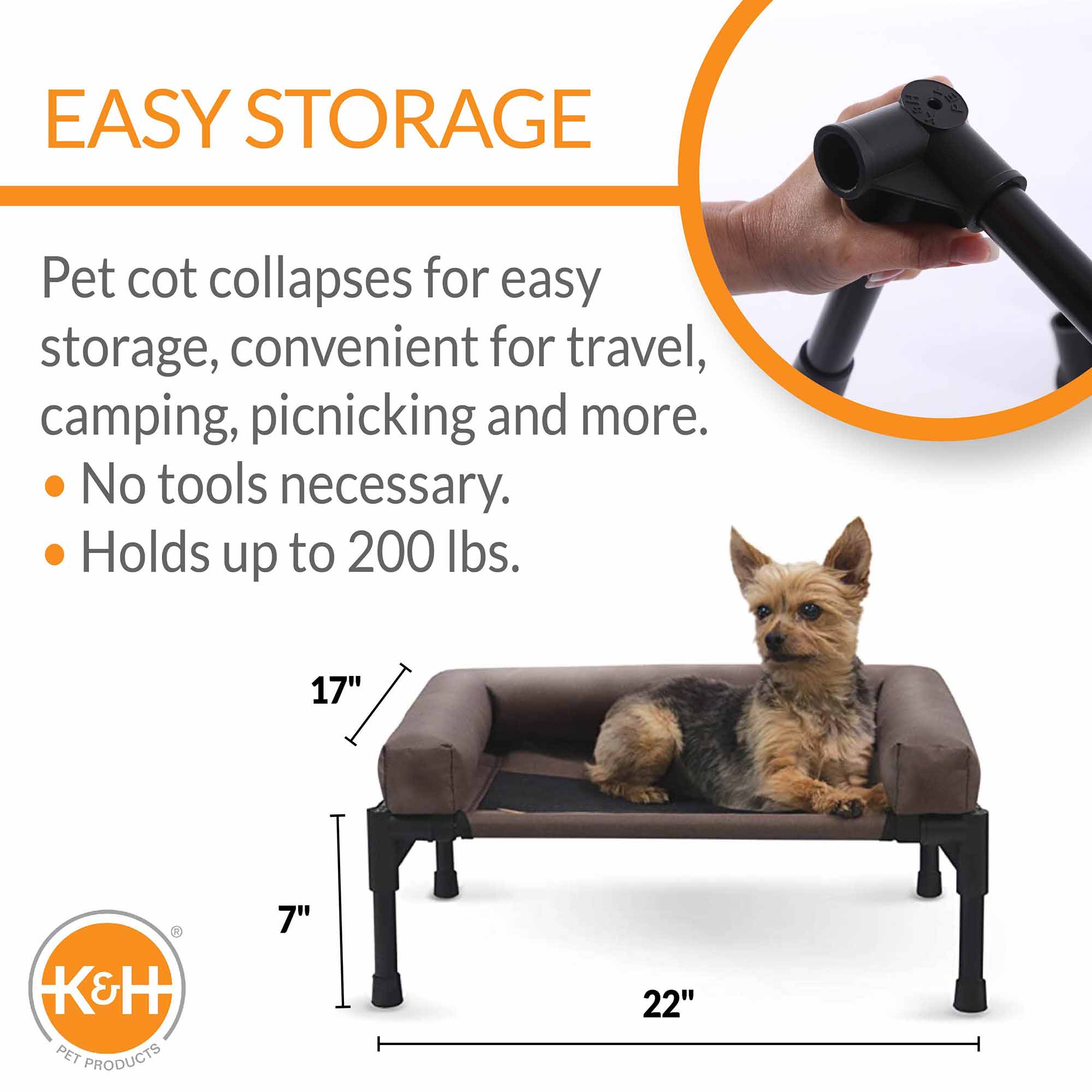 Bolster Pet Cot Elevated Dog Bed