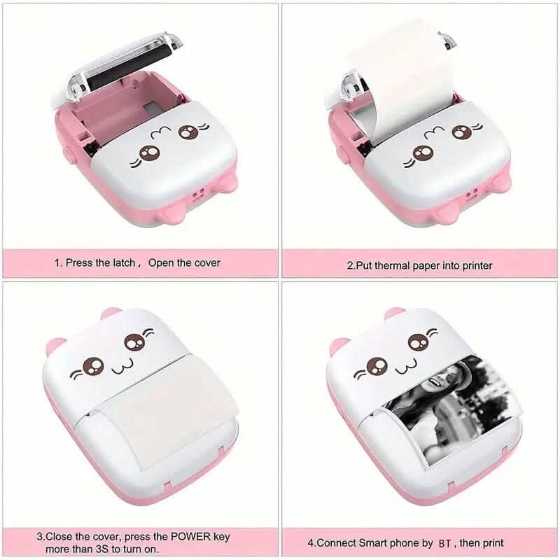 Mini Wireless Thermal Printer (Inkless, Pocket-Sized)