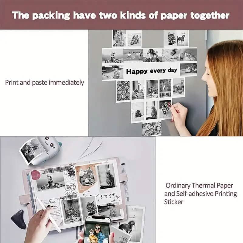 Mini Wireless Thermal Printer (Inkless, Pocket-Sized)