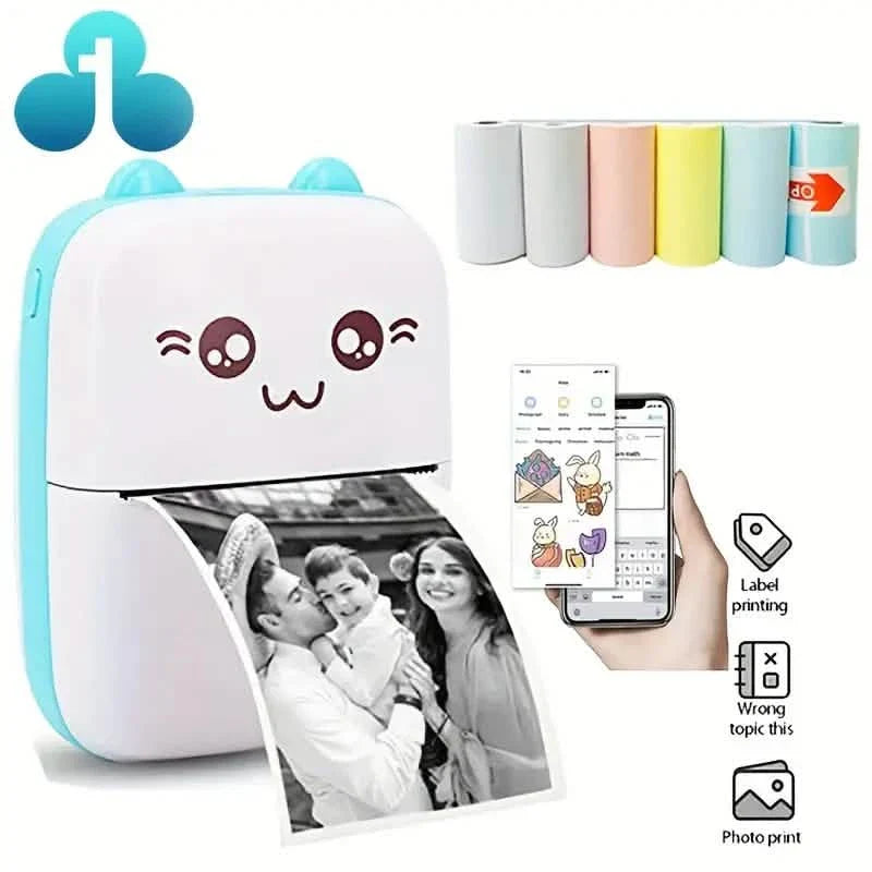 Mini Wireless Thermal Printer (Inkless, Pocket-Sized)