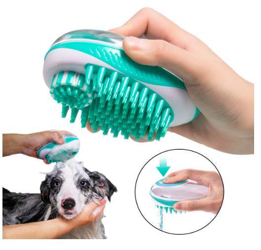 Shampoo-Dispensing Pet Bathing Brush