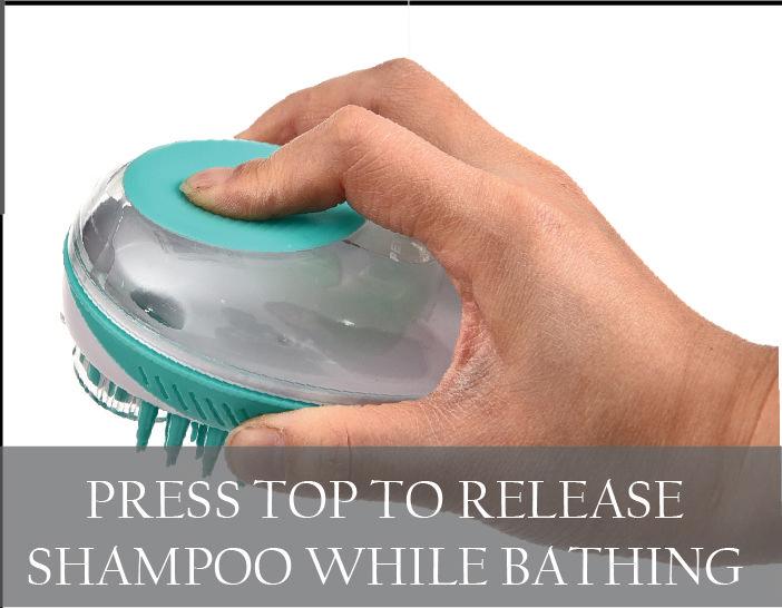 Shampoo-Dispensing Pet Bathing Brush