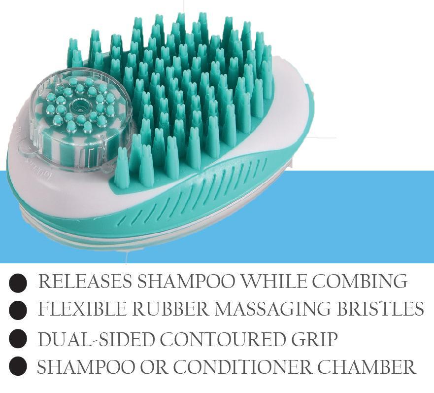 Shampoo-Dispensing Pet Bathing Brush