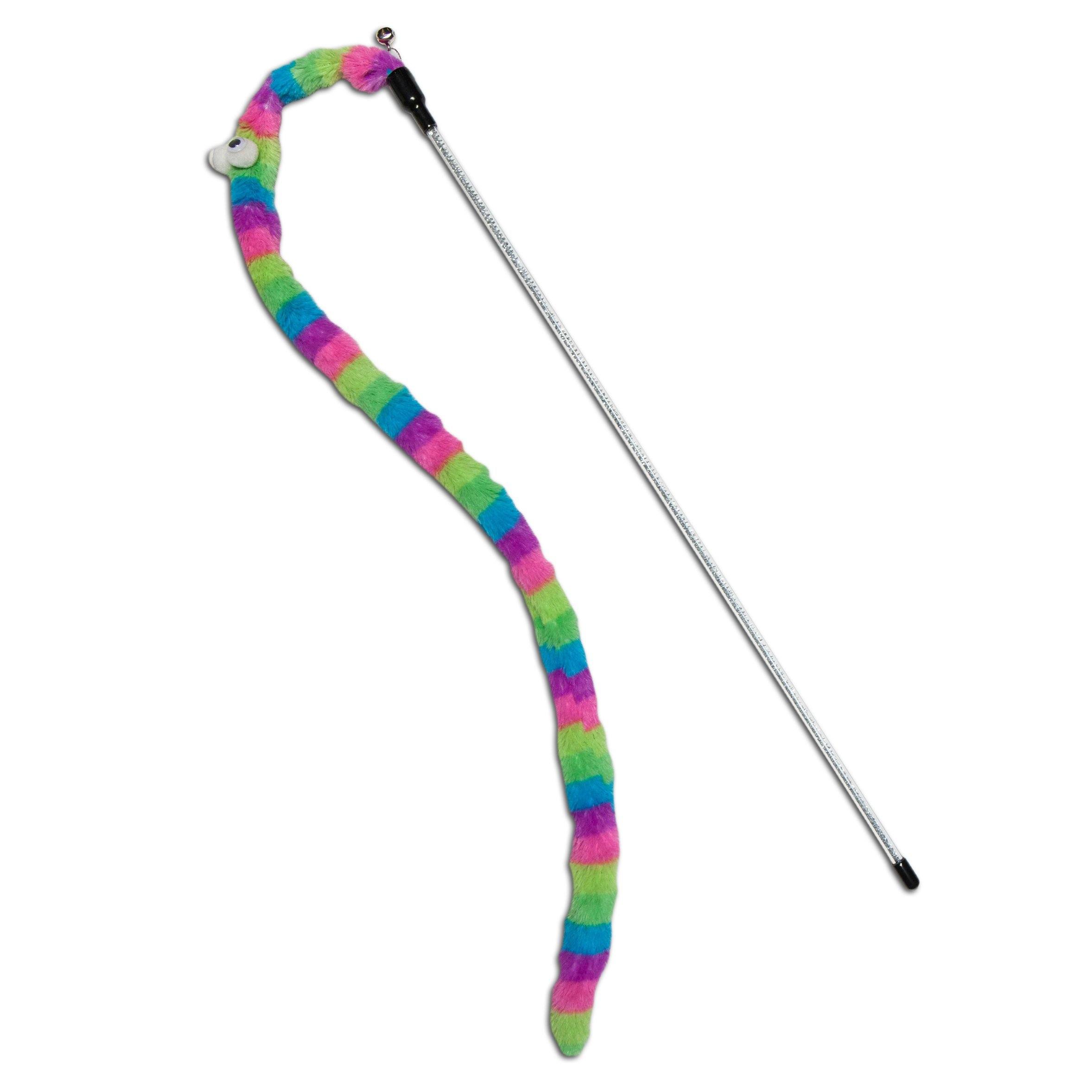 Worm-Tail Cat Teaser Wand Toy